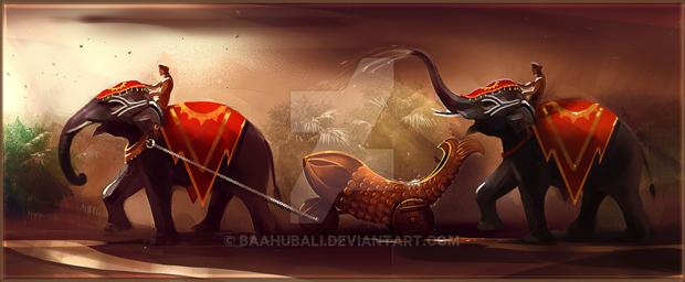 Extraordinary Sets For Baahubali movie Photos